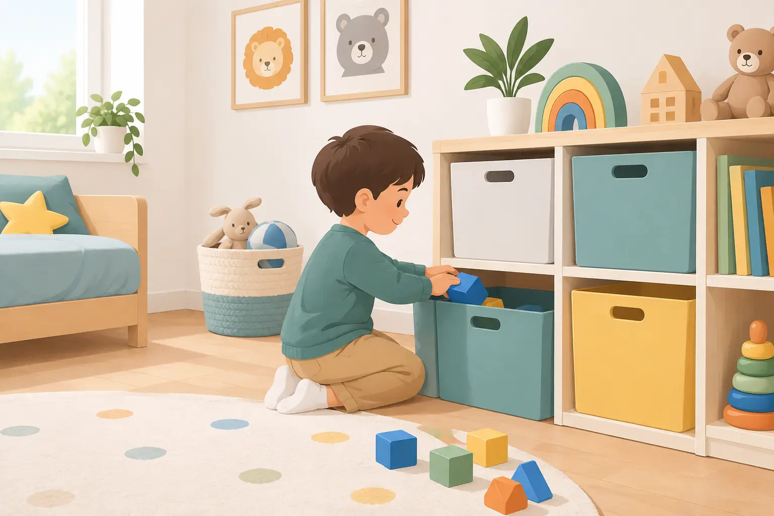 Muebles infantiles que enseñan a ordenar