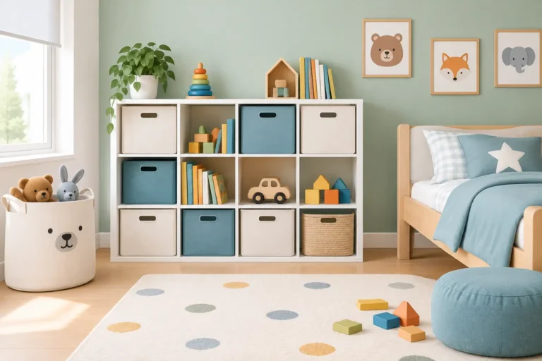 Almacenamiento para cuarto de niños que sí funciona