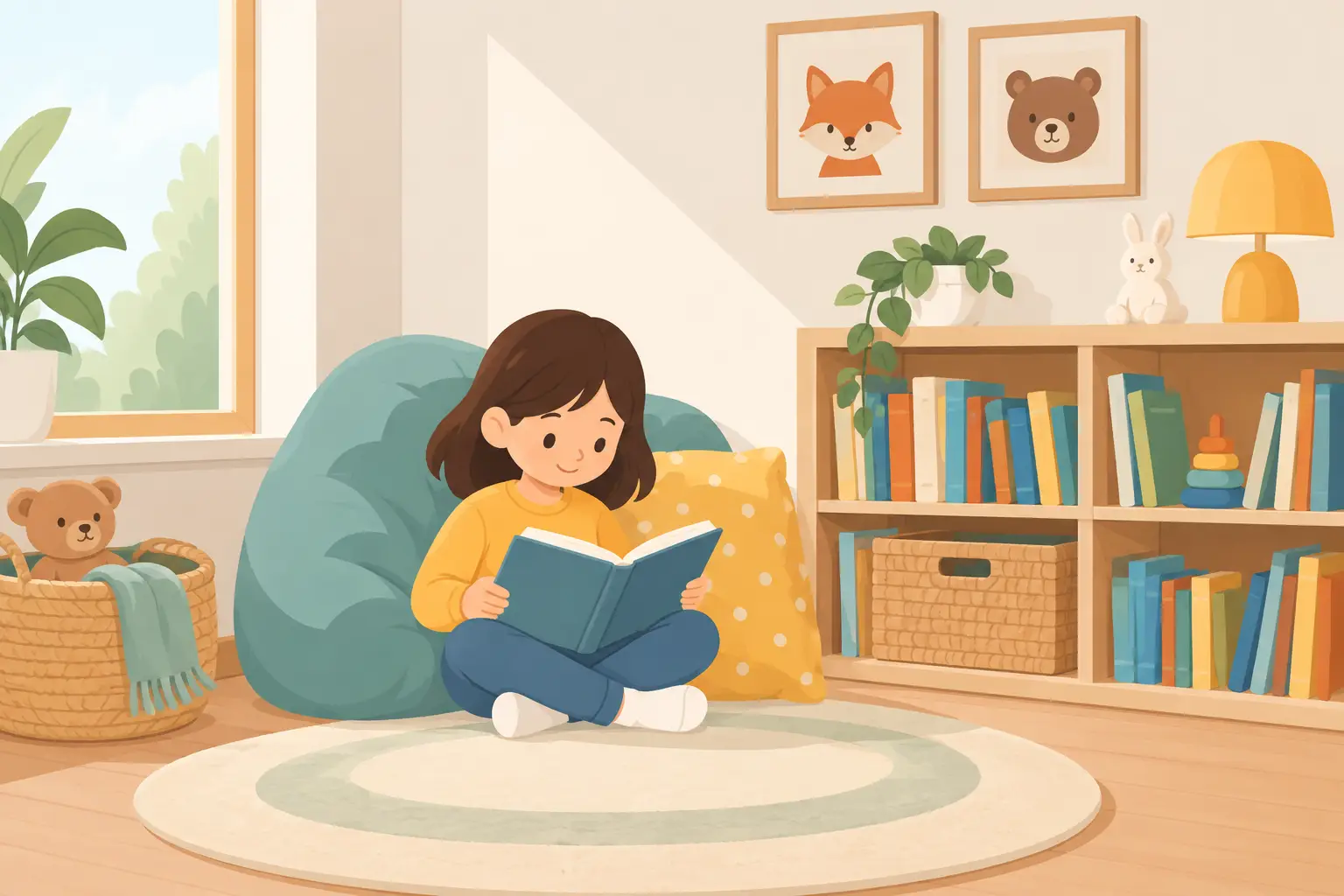 Cómo crear un rincón de lectura infantil